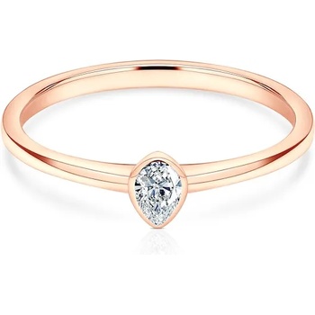 Image 1 of SAVICKI Годежен пръстен Pure: розово злато, диамант с шлифовка