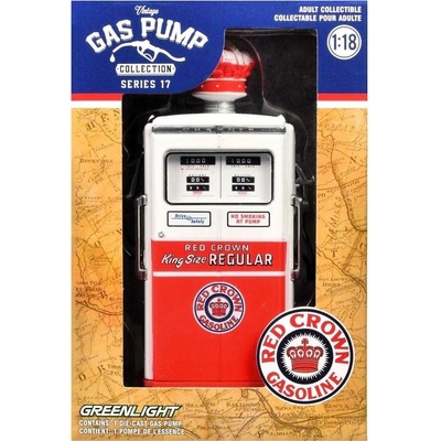 GreenLight Čerpací Stanice Vintage Gas Pumps Series 17 Red Crown Gasoline 1954 1:18