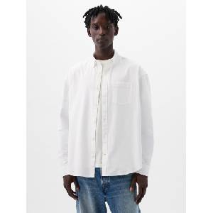 GAP Риза Oxford oversize с лого GAP GAP | Byal | МЪЖЕ | M