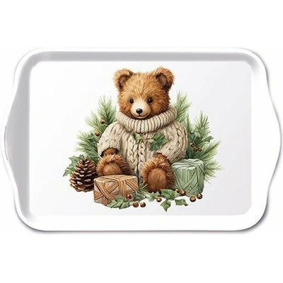 Ambiente Europe BV Podnos Macko s vianočnými darčekmi 13x21cm