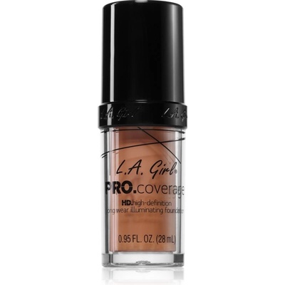 L. A. Girl Cosmetics PRO. Coverage озаряващ течен фон дьо тен цвят Warm Beige 28ml