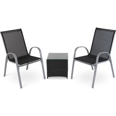 Rauman Zahradní balkonový set Celio - 2 místa, černá
