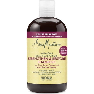 Shea Moisture Jamaican Black Castor Oil Strengthen & Restore Shampoo šampon na vlny s ricinovým olejem 384 ml