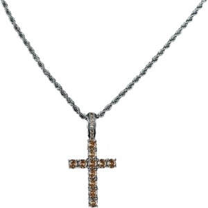HARAHU Колие zc-22771 - Сребристо / Светло Кафяво kp22771