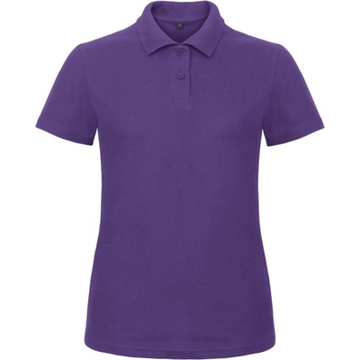 B&C Polokošile B&C ID.001 piqué krátký rukáv dámské COT 01ID1035000 Purpurová