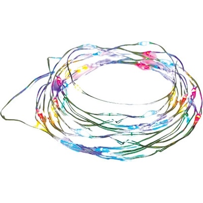 ACA Lighting LED dekoračná strieborná girlanda 8 funkciou 100 LED RGB 20m 230V IP44 vonkajšiu