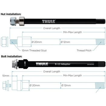 Thule Chariot Thru Axle M12X1.5 Shimano