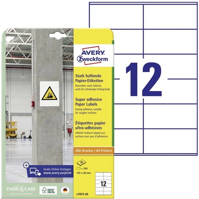Avery Zweckform L7110-25 Kraftové samolepící etikety