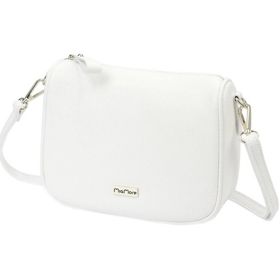 Malá kožená crossbody kabelka Mia More no. 003 bílá