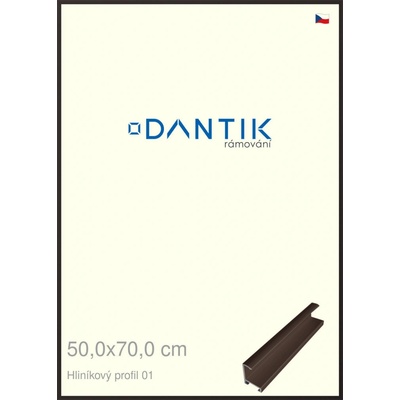 DANTIK rám na obraz 50 x 70 Hnědá matná