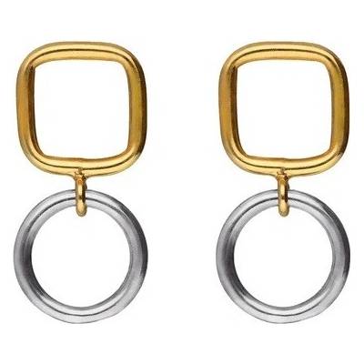 Victoria Cruz Visiace bicolor náušnice zo striebra Nivola A5506-BT