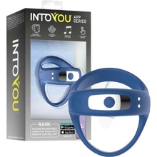 Intoyou App Series Rank Vibrating Ring Blue, vibračný erekčný krúžok s aplikáciou