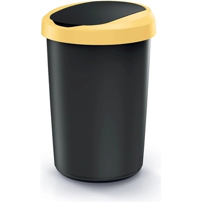 Prosperplast Odpadkový koš COMPACTO 40 L černý/žlutý