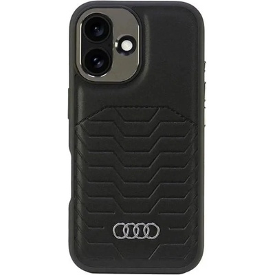Audi Synthetic Leather MagSafe iPhone 16 Plus 6.7" черен/черен твърд калъф AU-TPUPCMIP16M-GT/D3-BK (6955250227629)