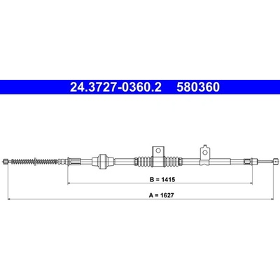 Ťažné lanko, parkovacia brzda ATE 24.3727-0360.2 (24372703602)