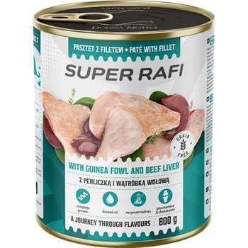 Dolina Noteci Super Rafi с перлица и телешки дроб за кучета 800 г