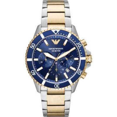 Giorgio Armani Мъжки часовник Emporio Armani Diver, Неръждаема стомана, Зластист (EA11362)