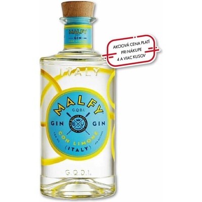 Malfy Limone Gin 41% 0,7 l (čistá fľaša)