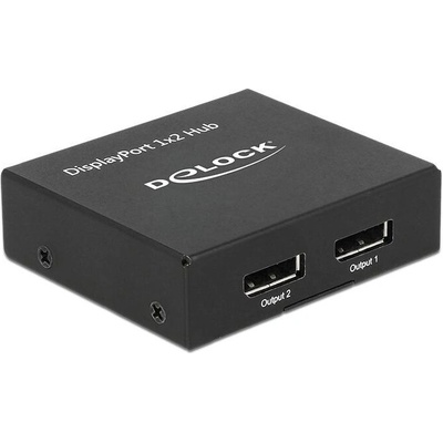 Delock Сплитер DeLock, DisplayPort 1.2 Splitter 1 x DisplayPort in - 2 x DisplayPort out 4K (DELOCK-87691)