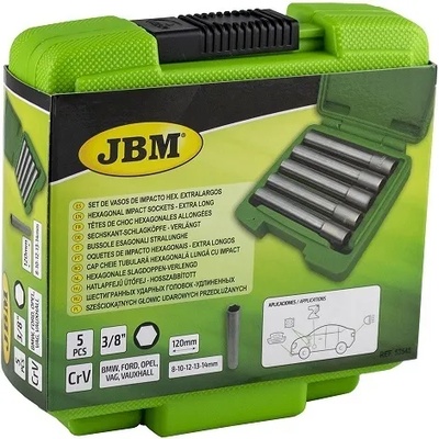 JGM Комплект екстра дълги вложки 5 броя на 3/8; jbm 53545
