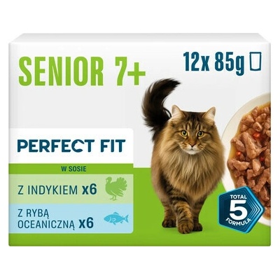 PERFECT FIT Senior 7+ Mix Příchutí 12 x 85 g