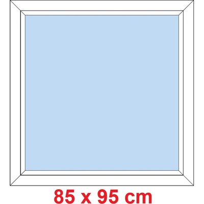 Soft Plastové okno 85x95 cm, FIX neotevíravé, Bílá