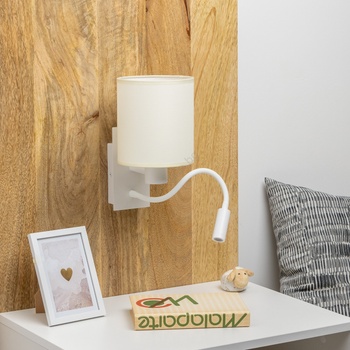 Brilagi - LED Аплик NUBILA 1xE27/25W/230V + LED/3W бял/кремав (BG1559R)