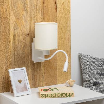 Brilagi - LED Аплик NUBILA 1xE27/25W/230V + LED/3W бял/кремав (BG1559R)