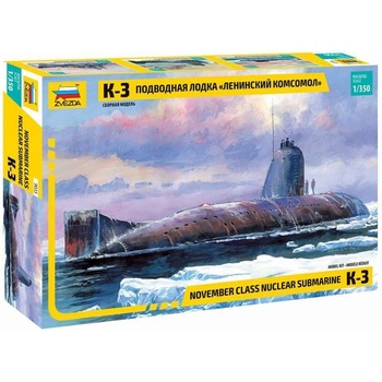 Zvezda Model Kit sovětská jaderná ponorka K 3 Leninskij Komsomol 9035 1:350