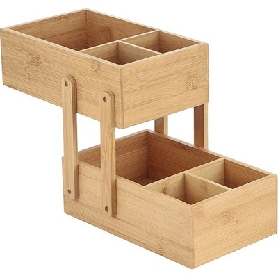 MSV dvoupatrový organizér na kosmetiku ISALYS bambus