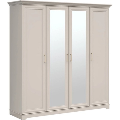 BRW Четирикрилен гардероб с огледало anga szf2d2m кашмир