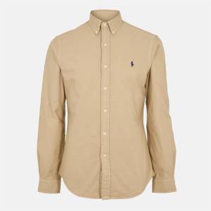 Ralph Lauren Риза с дълъг ръкав Polo Ralph Lauren Mens Slim Fit Oxford Long Sleeve Shirt - Surrey Tan