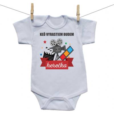 Boodyy Body s krátkym rukávom Keď vyrastiem budem herečka