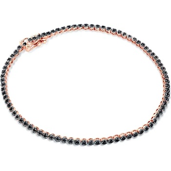 Image 1 of SAVICKI Тенис гривна savicki: розово злато, черни диаманти