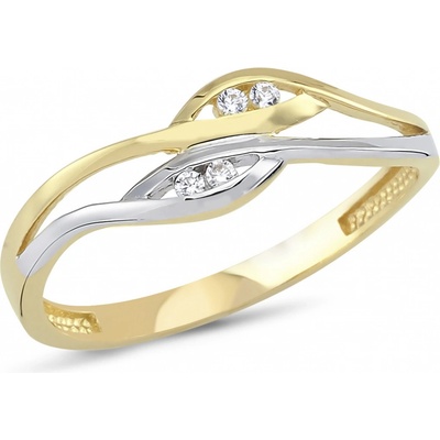 Lillian Vassago zlatý prsten se zirkony LLV66 GR090WY