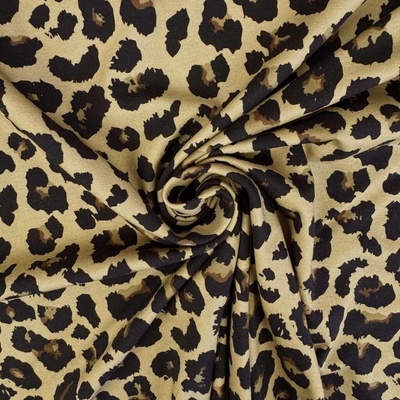 Tričkovina digital - Leopard na khaki