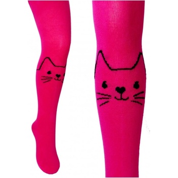 detské pančuchy dievča mačička cyklámenové