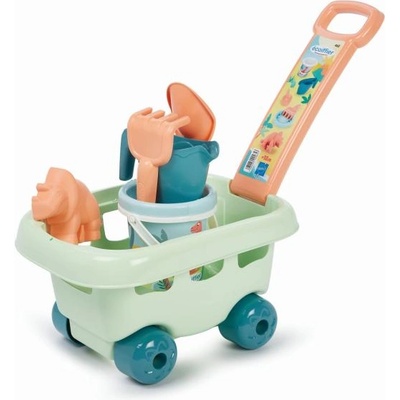 Ecoiffier Градинска количка Динозаври с кофа и аксесоари