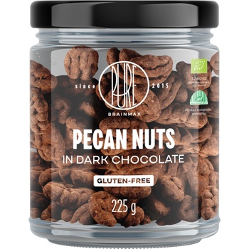 BrainMax Pure Pure® Pecan Nuts in Dark Chocolate, Пеканови ядки в черен шоколад, БИО, 225 г