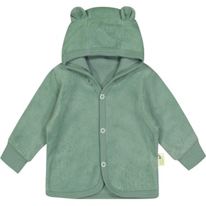 Bio Baby Бебешки суитшърт с ушички Bio Baby - 56 сm, 1-2 месеца, зелено фроте (97222325) - ozone