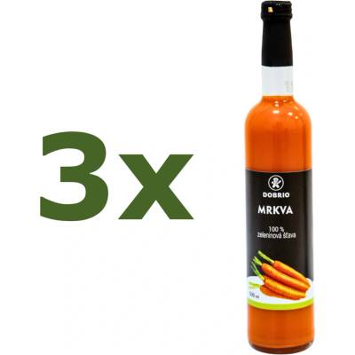 Dobrio Mrkva 100% zeleninová šťava 3 x 500 ml
