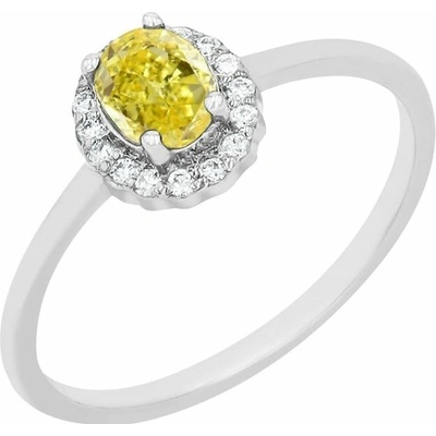 Eppi Zásnubní prsten s certifikovaným fancy yellow lab-grown diamantem Avis RE45370