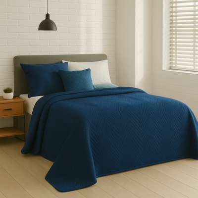 Takoy PREMIUM přehoz na postel SOFIA z měkkého a matného sametu prošívaný do vzoru rybí kosti -HF-325017 | 170 x 210 cm