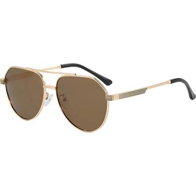 Techsuit Слънчеви очила Techsuit Premium Polarized Sunglasses (8622) - унисекс, авиаторски, поляризирани - Златист