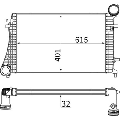 Chladič plniaceho vzduchu MAHLE ORIGINAL CI 166 000S (CI166000S)