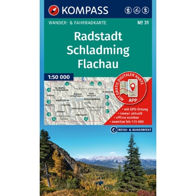 Radstadt, Schladming, Flachau (Kompass - 31) - turistická mapa
