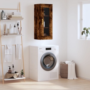 vidaXL Стенен шкаф опушен дъб 34, 5x34x90 см (828905)