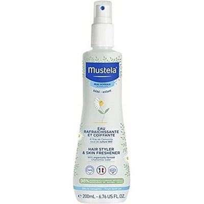 Mustela Bébé osviežujúca voda na telo a vlasy 200 ml