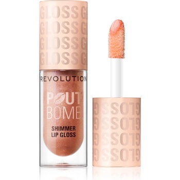 Revolution Beauty Shimmer Gloss блясък за устни с блестящи частици цвят Glimmer Nude 4.5ml