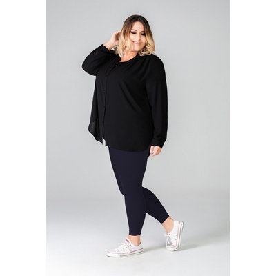 Jednofarebné pančuchové legíny QUEEN SIZE LUIZA 120 DEN Mona Sapphire
